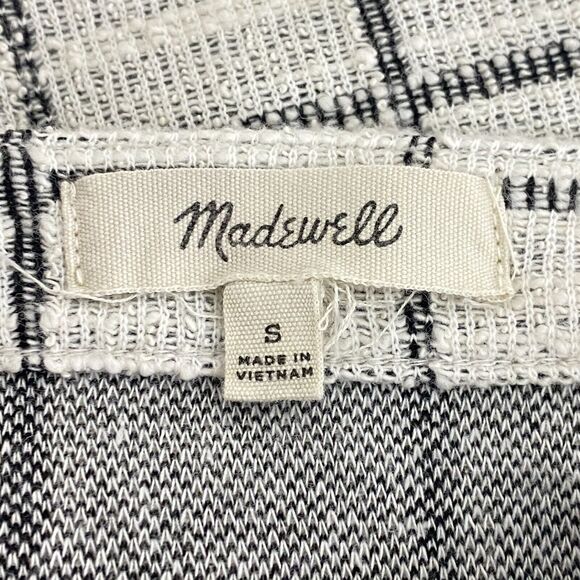 Madewell Windowpane Tie Front Sweater Top Women's Size Small - Picture 3 of 9